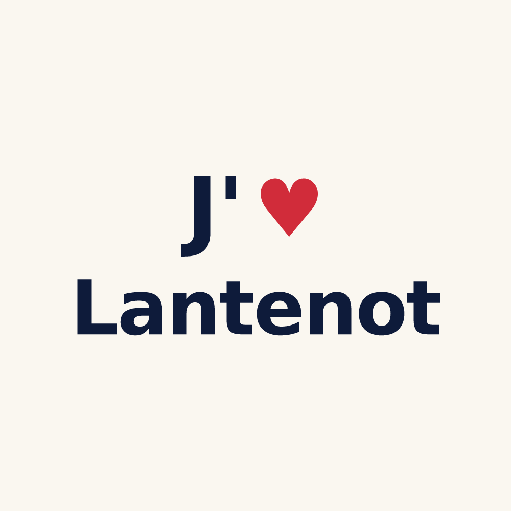 Tasse personnalisée Lantenot — design J'aime Lantenot