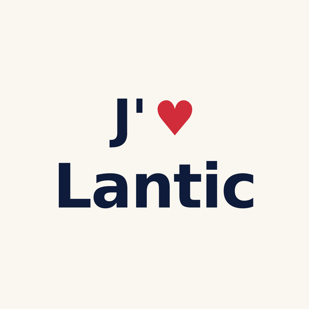 Tasse personnalisée Lantic — design « J'aime Lantic » imprimé sur la tasse