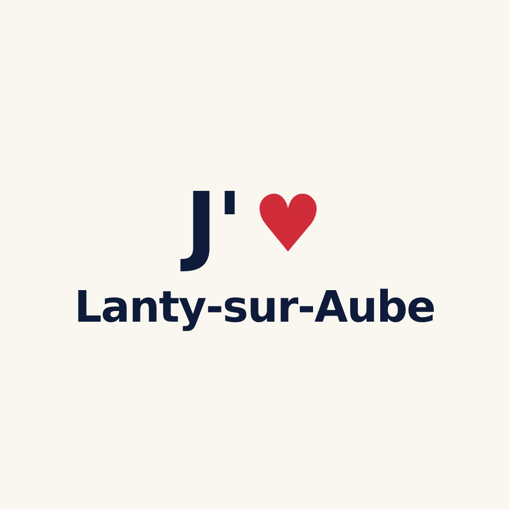 Tasse personnalisée Lanty-sur-Aube — design J'aime Lanty-sur-Aube