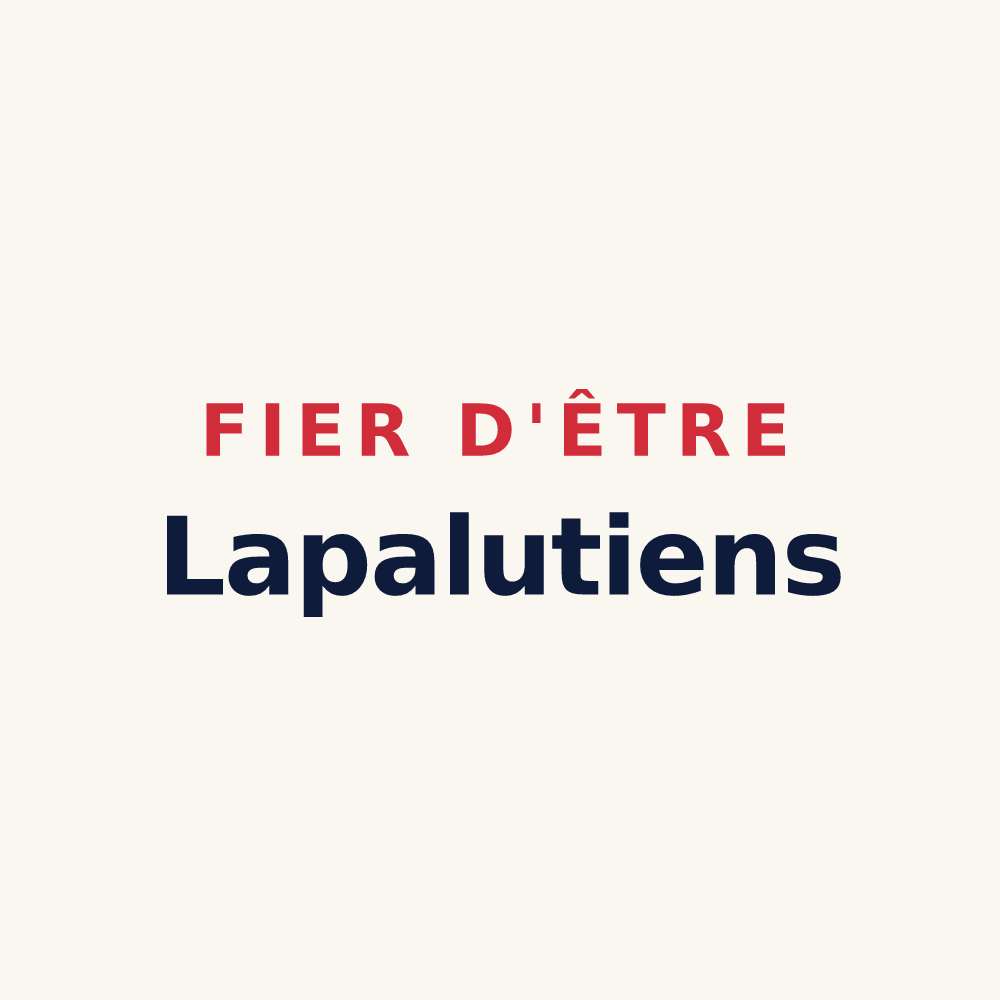 Tasse « Fier d'être Lapalutiens » — design pour Lapalud
