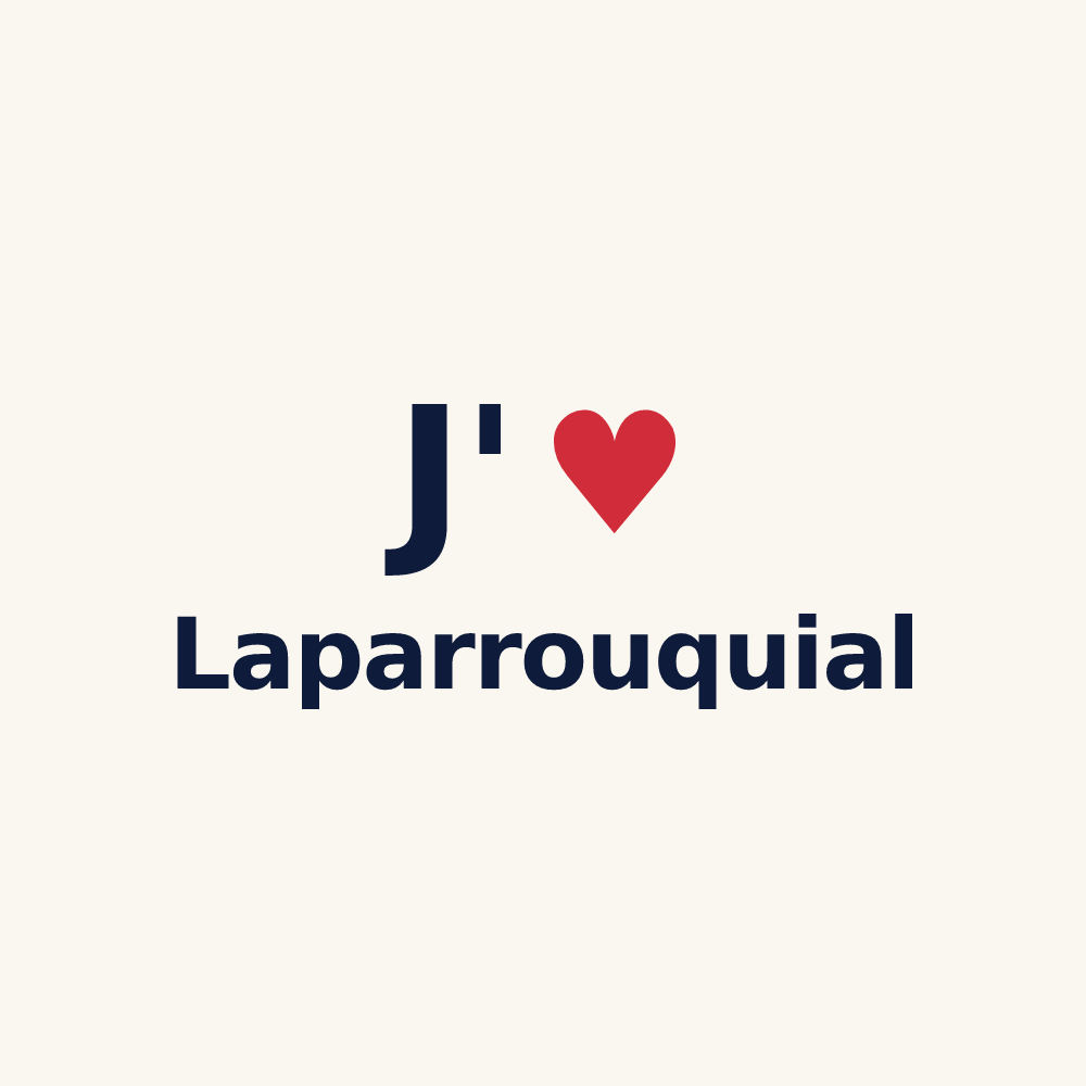 Tasse personnalisée Laparrouquial — design J'aime Laparrouquial