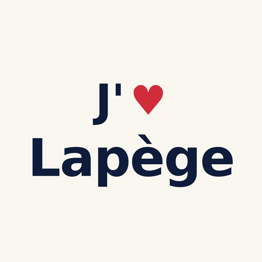 Tasse personnalisée Lapège — design J'aime Lapège