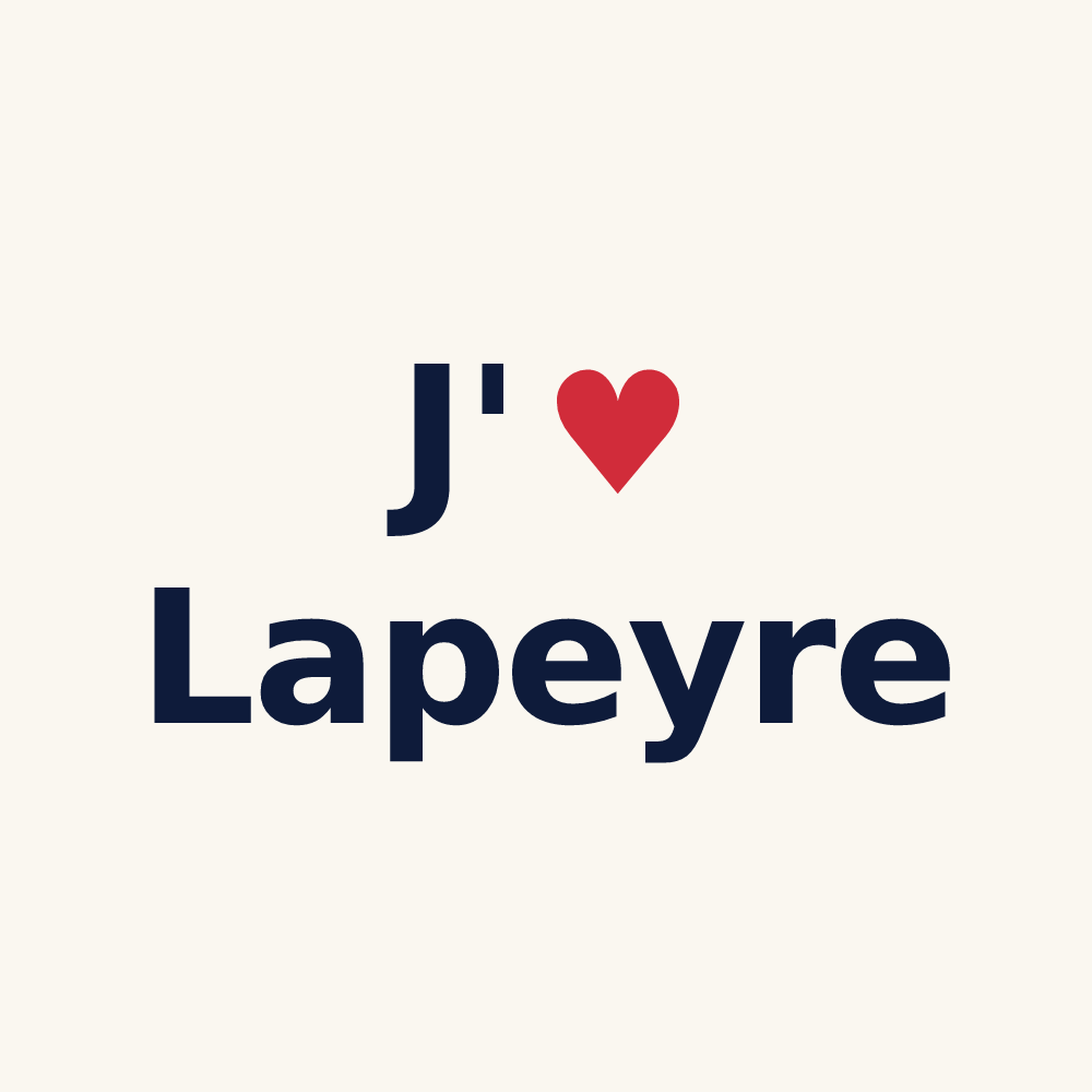 Tasse personnalisée Lapeyre — design J'aime Lapeyre