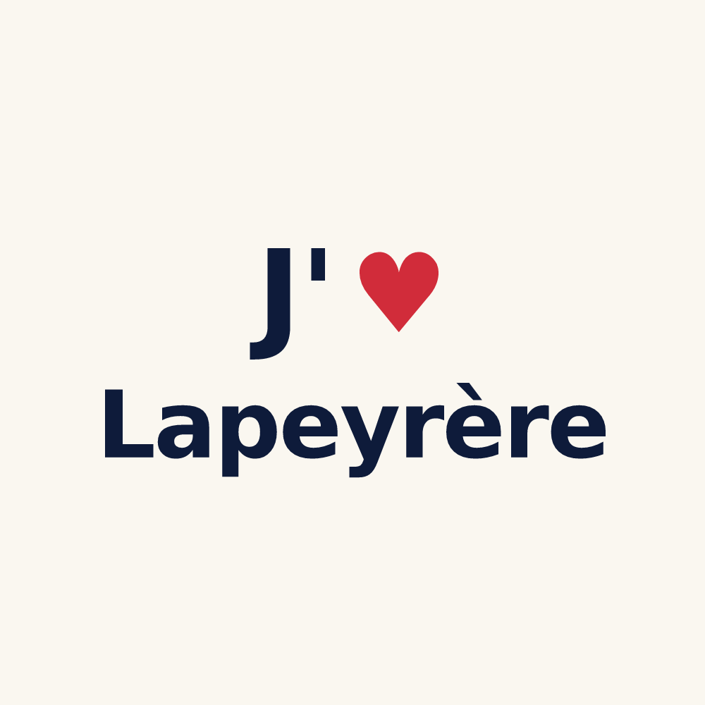 Tasse personnalisée Lapeyrère — design « J'aime Lapeyrère » imprimé sur la tasse