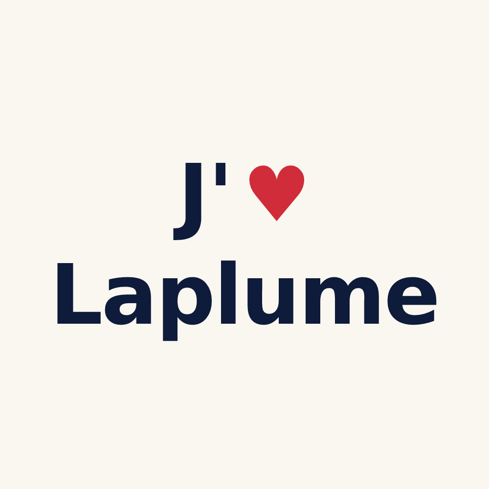 Tasse personnalisée Laplume — design J'aime Laplume