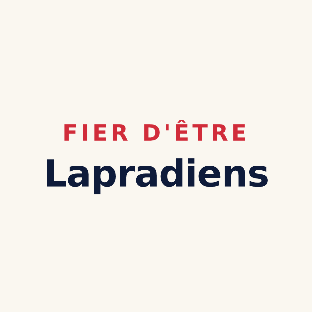 Tasse « Fier d'être Lapradiens » — design pour Laprade