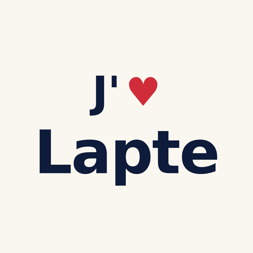 Tasse personnalisée Lapte — design J'aime Lapte