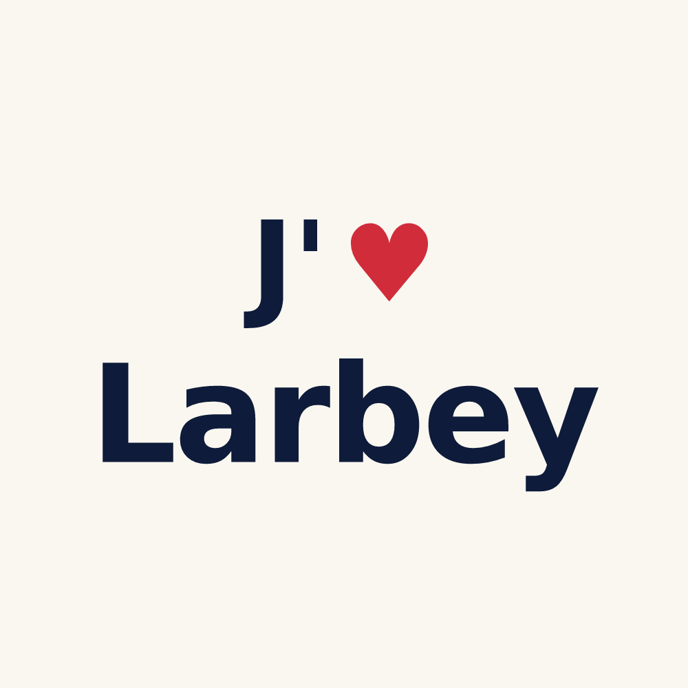 Tasse personnalisée Larbey — design J'aime Larbey