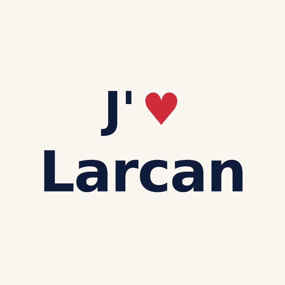 Tasse personnalisée Larcan — design J'aime Larcan