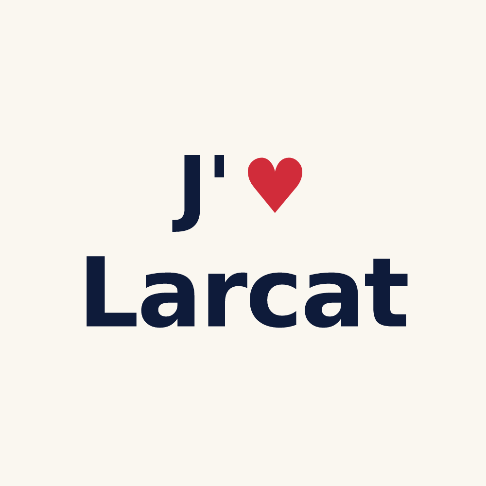 Tasse personnalisée Larcat — design J'aime Larcat