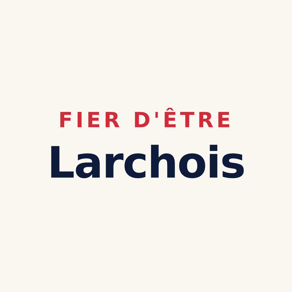 Tasse « Fier d'être Larchois » — design pour Larche
