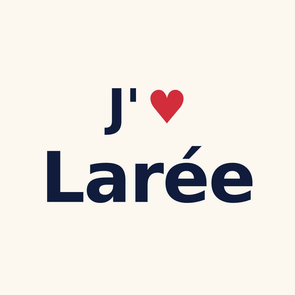 Tasse personnalisée Larée — design J'aime Larée