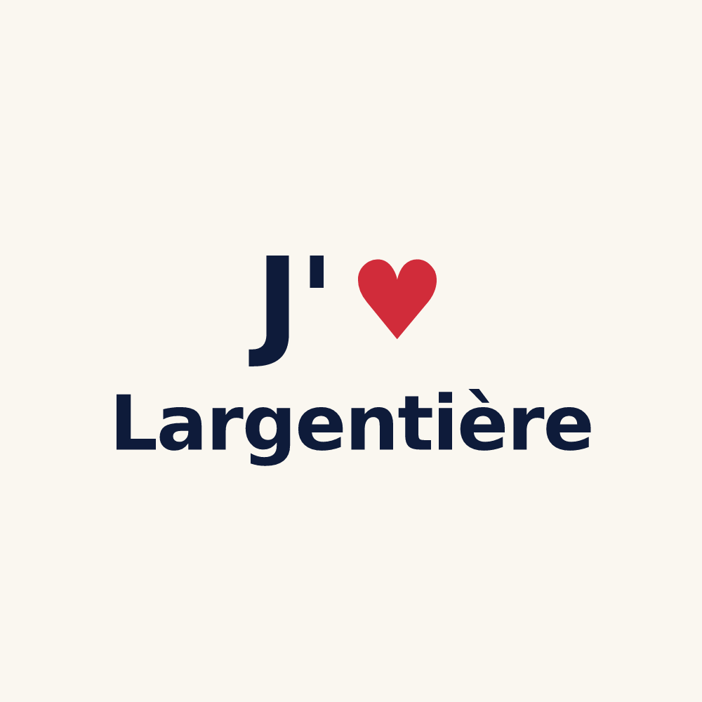 Tasse personnalisée Largentière — design J'aime Largentière