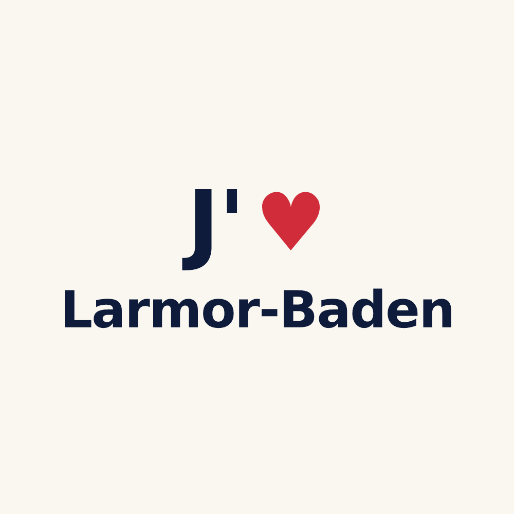 Tasse personnalisée Larmor-Baden — design « J'aime Larmor-Baden » imprimé sur la tasse