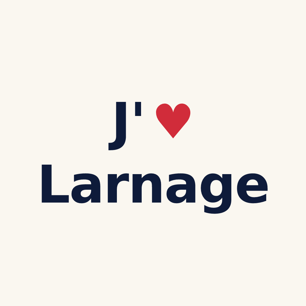 Tasse personnalisée Larnage — design J'aime Larnage