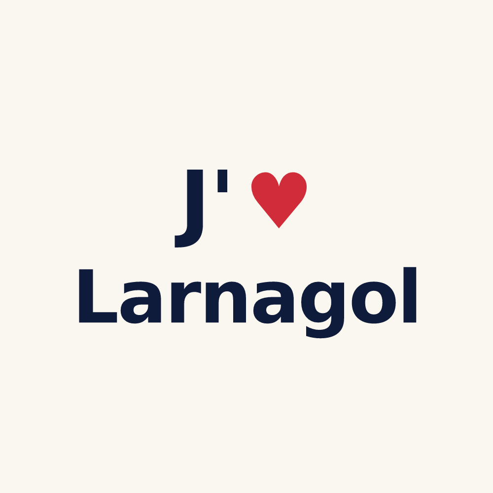 Tasse personnalisée Larnagol — design J'aime Larnagol