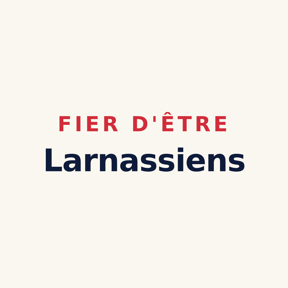 Tasse « Fier d'être Larnassiens » — design pour Larnas