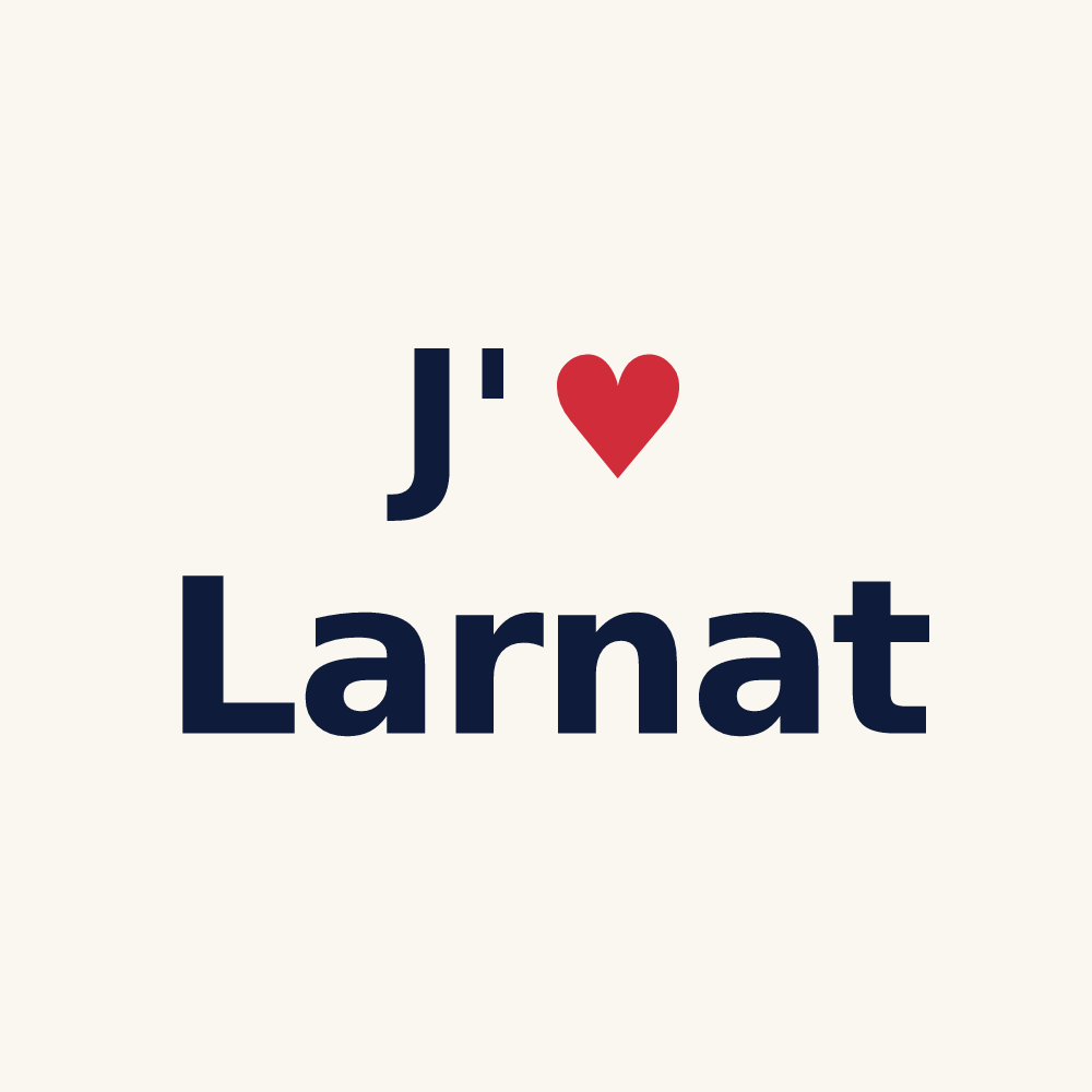 Tasse personnalisée Larnat — design J'aime Larnat