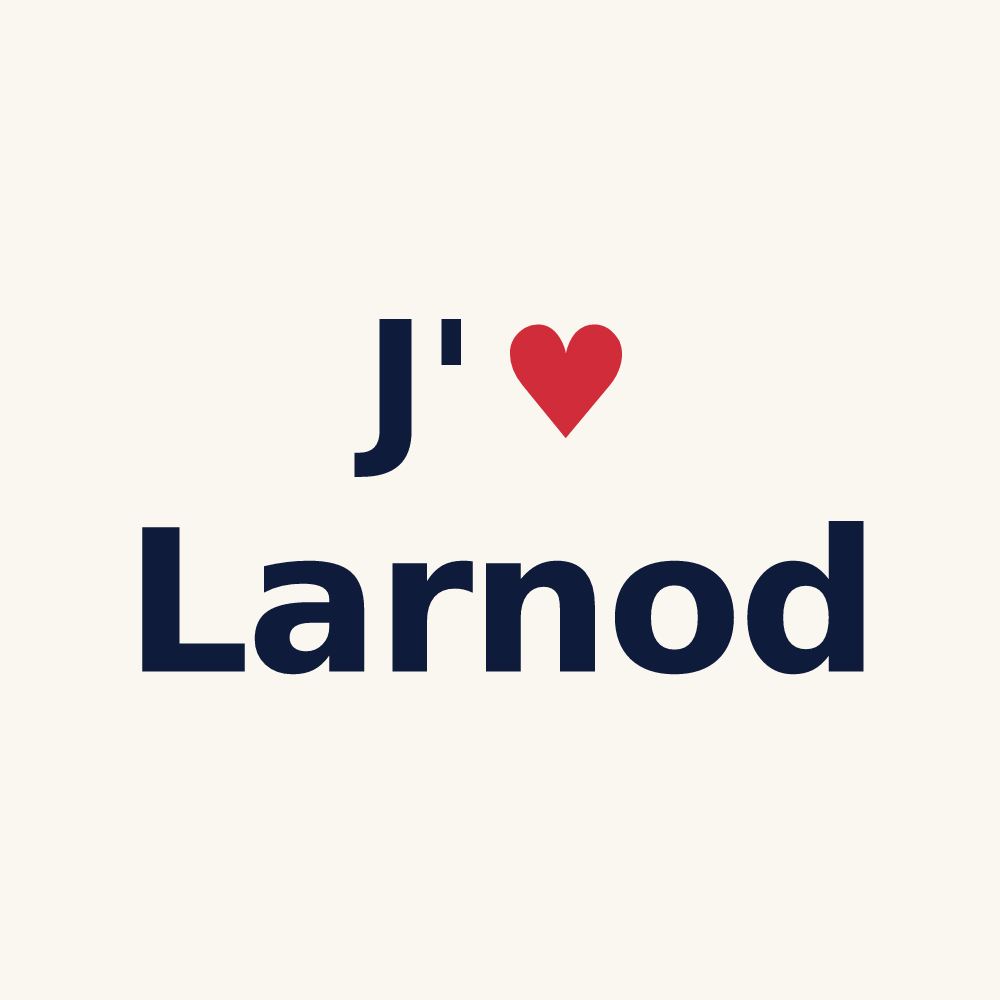 Tasse personnalisée Larnod — design J'aime Larnod