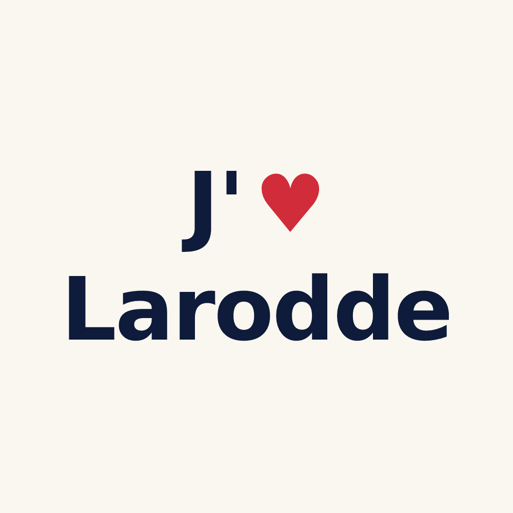 Tasse personnalisée Larodde — design J'aime Larodde