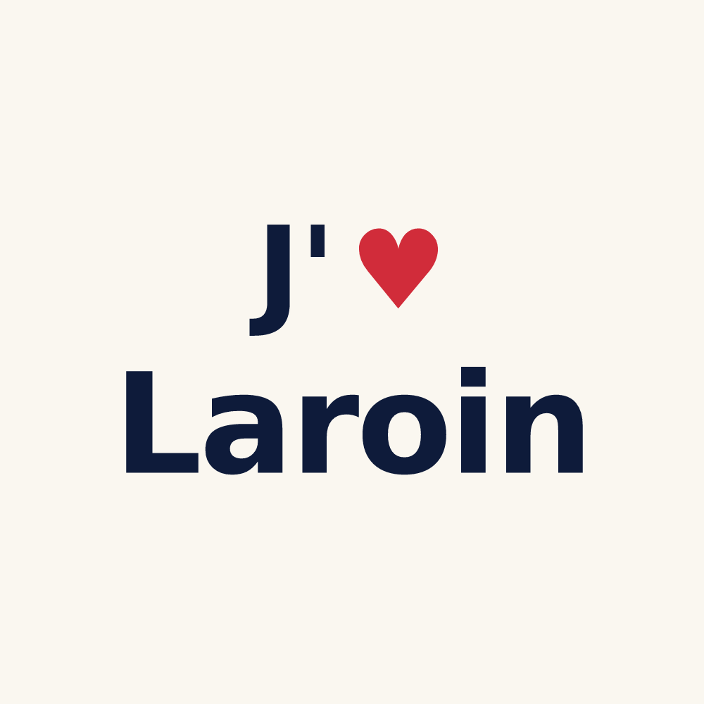 Tasse personnalisée Laroin — design J'aime Laroin