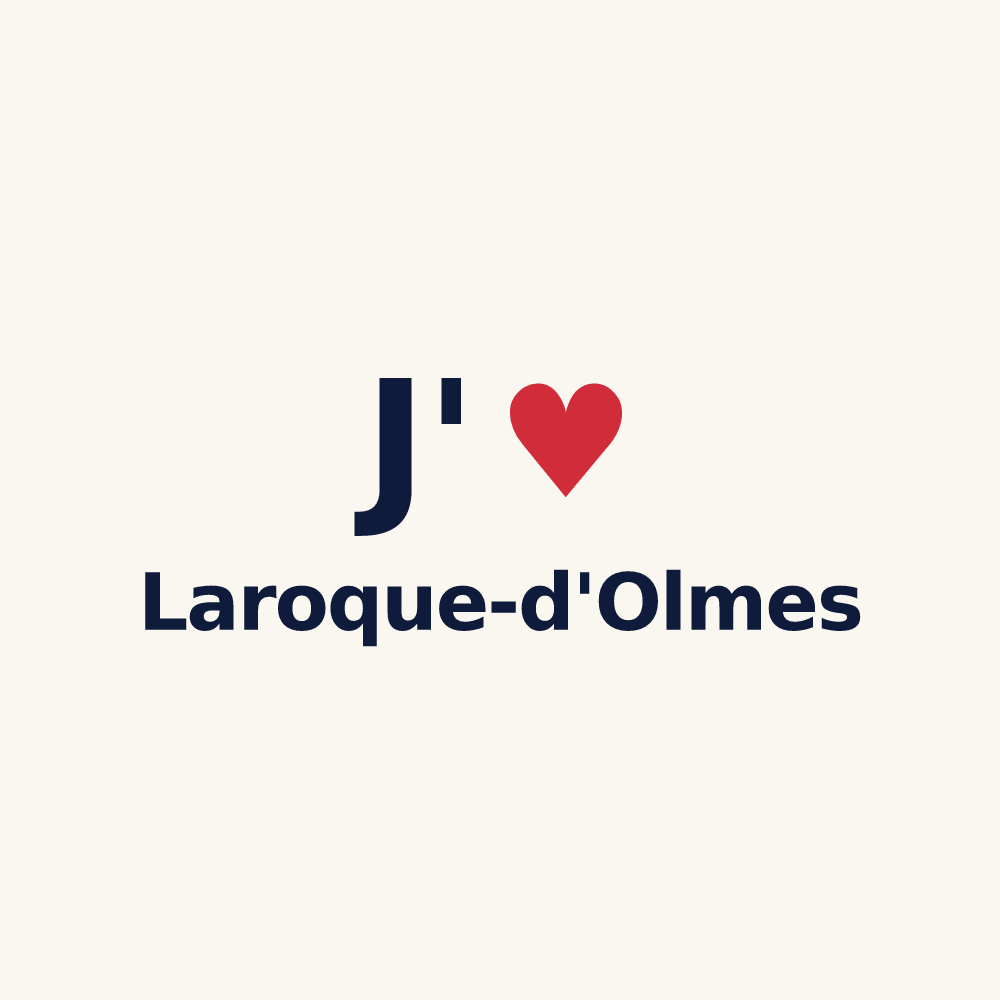Tasse personnalisée Laroque-d'Olmes — design J'aime Laroque-d'Olmes