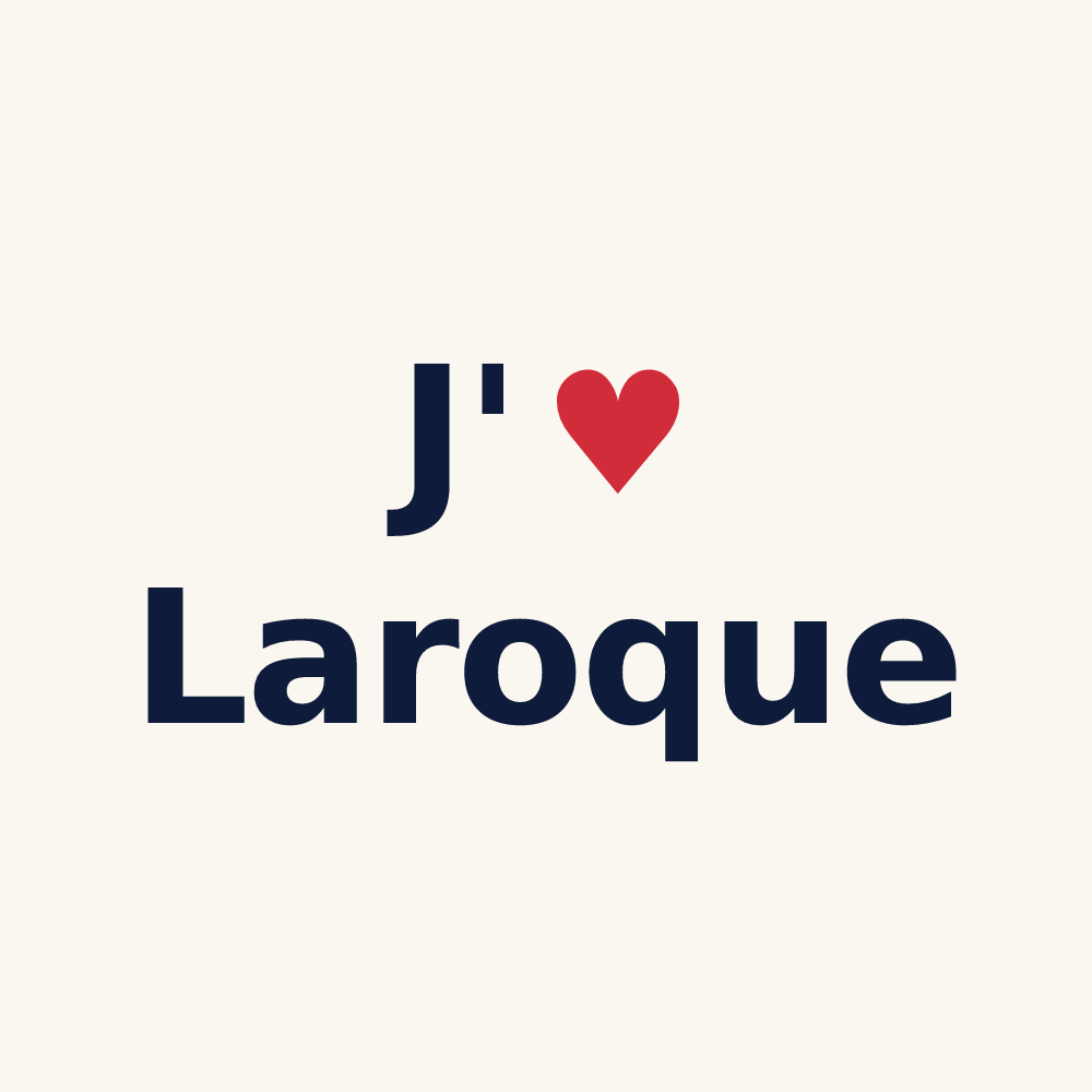Tasse personnalisée Laroque — design J'aime Laroque