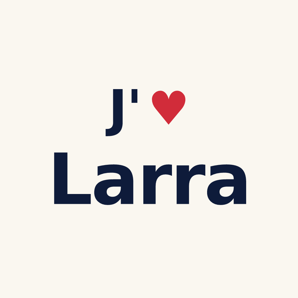 Tasse personnalisée Larra — design J'aime Larra