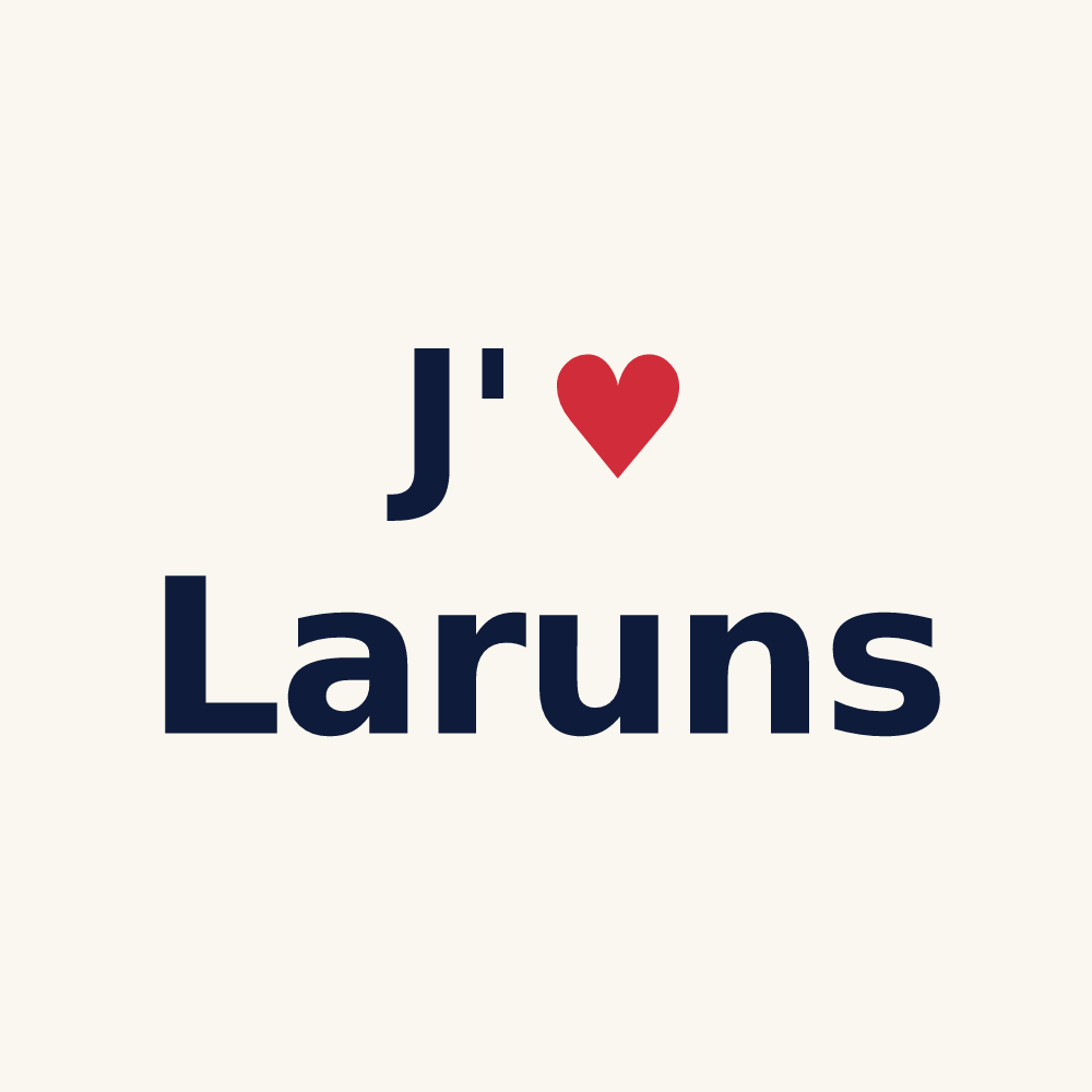 Tasse personnalisée Laruns — design « J'aime Laruns » imprimé sur la tasse