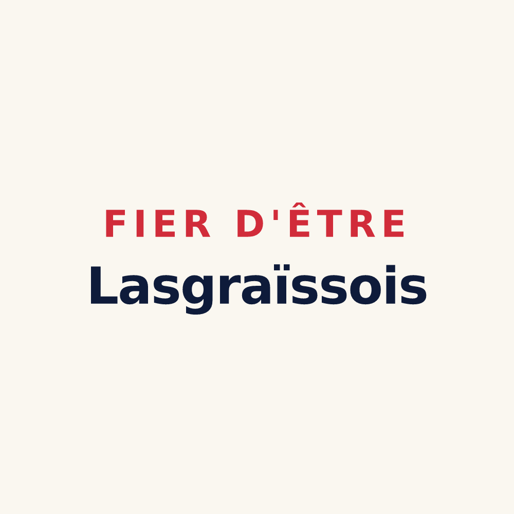 Tasse « Fier d'être Lasgraïssois » — design pour Lasgraisses