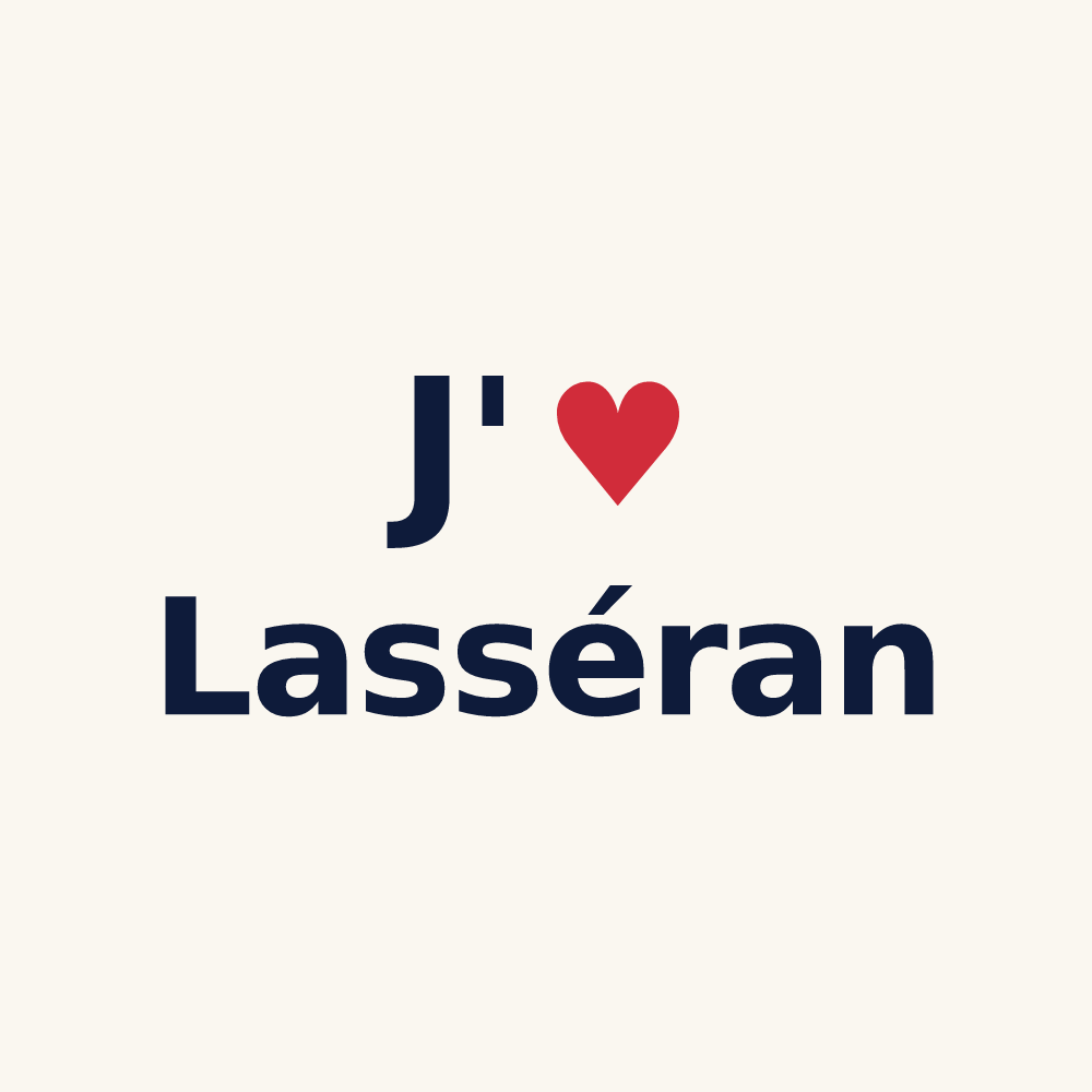 Tasse personnalisée Lasséran — design J'aime Lasséran