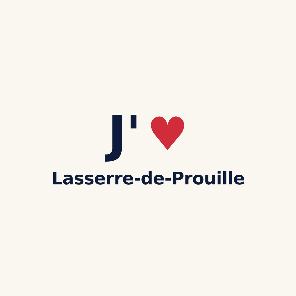 Tasse personnalisée Lasserre-de-Prouille — design J'aime Lasserre-de-Prouille