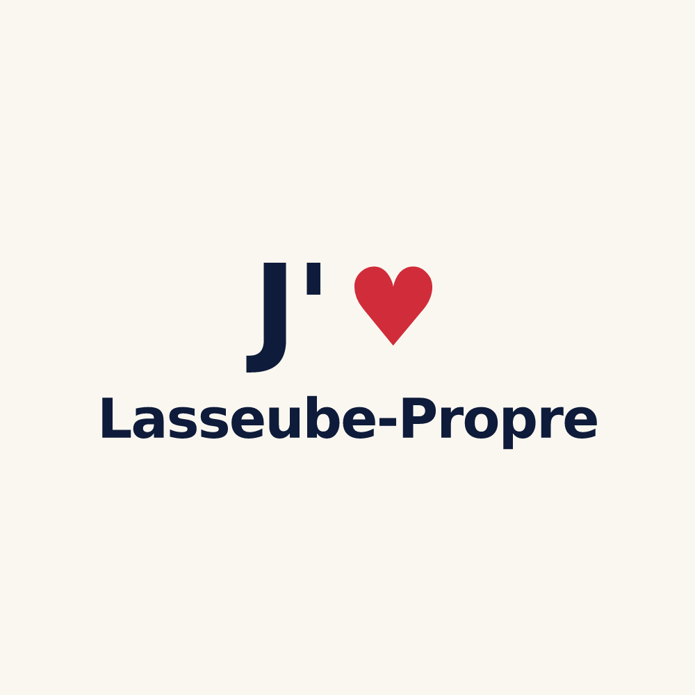Tasse personnalisée Lasseube-Propre — design J'aime Lasseube-Propre