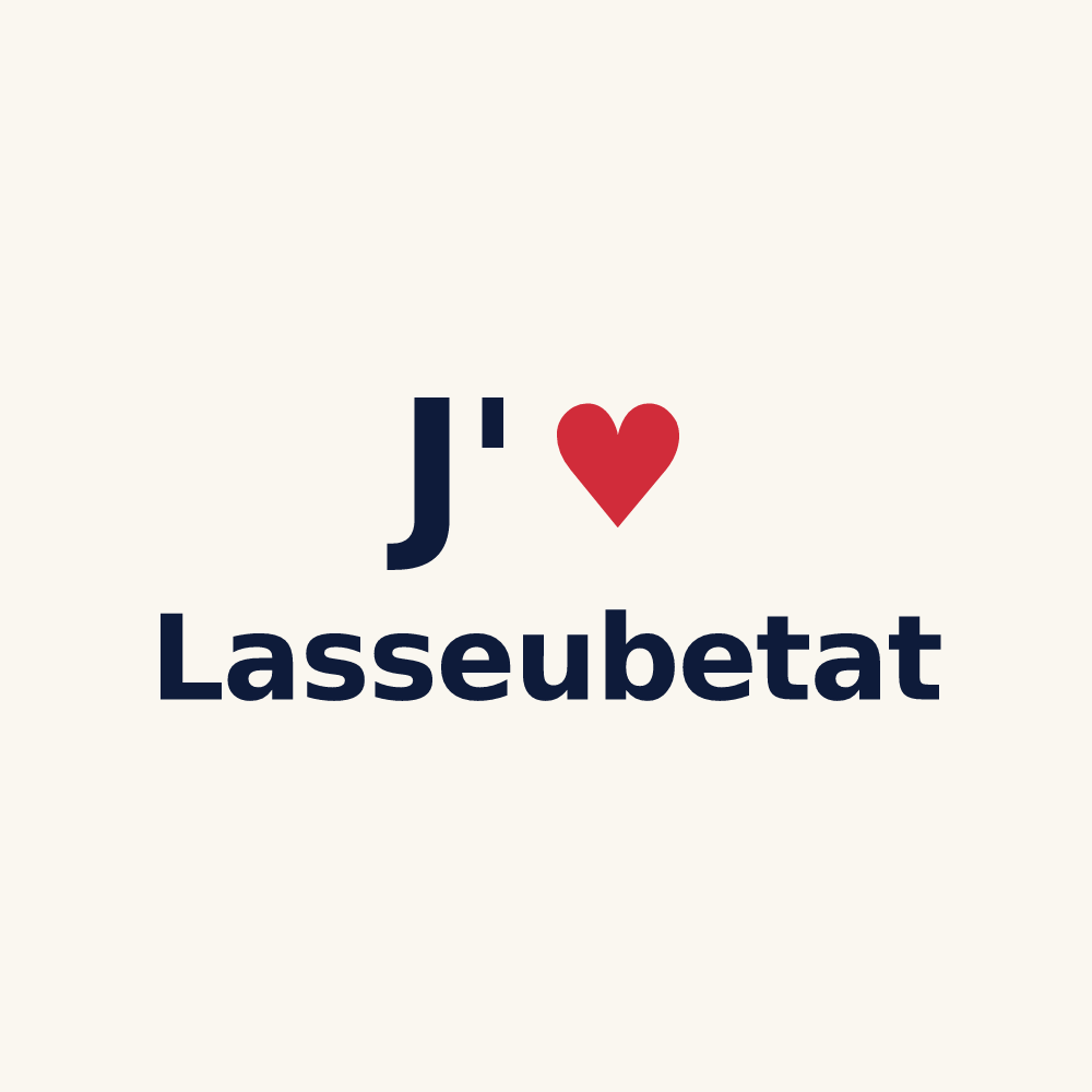 Tasse personnalisée Lasseubetat — design J'aime Lasseubetat