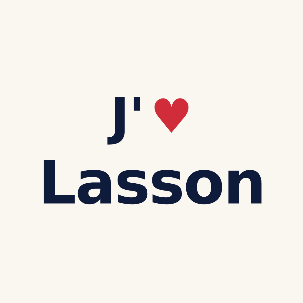 Tasse personnalisée Lasson — design J'aime Lasson