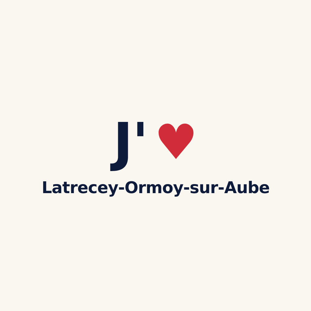 Tasse personnalisée Latrecey-Ormoy-sur-Aube — design J'aime Latrecey-Ormoy-sur-Aube