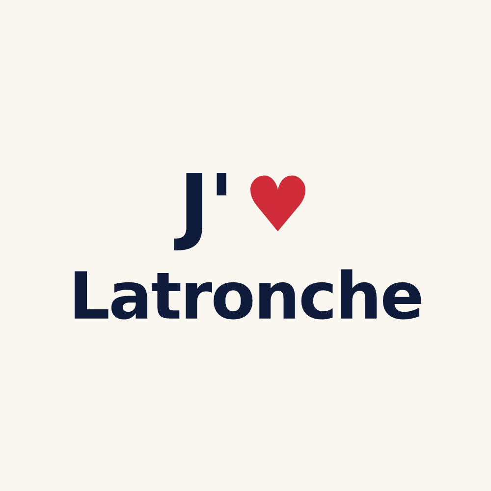 Tasse personnalisée Latronche — design J'aime Latronche