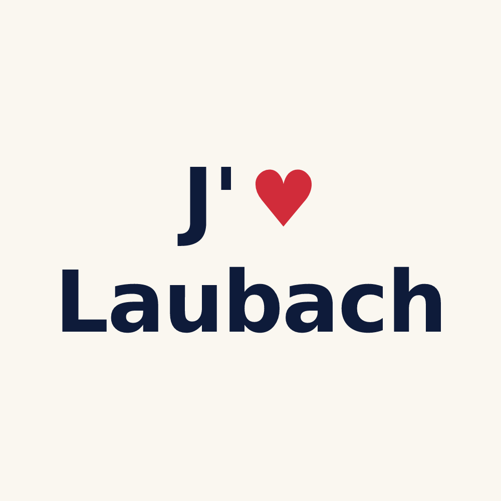 Tasse personnalisée Laubach — design J'aime Laubach