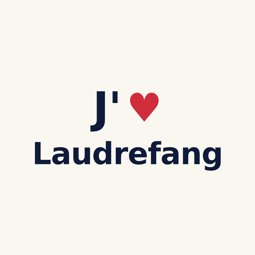 Tasse personnalisée Laudrefang — design J'aime Laudrefang