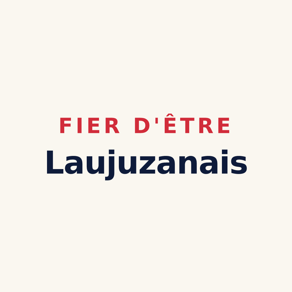 Tasse « Fier d'être Laujuzanais » — design pour Laujuzan