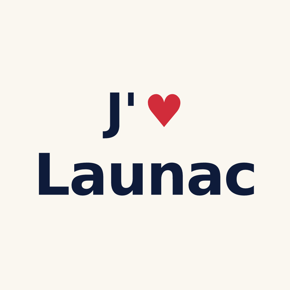 Tasse personnalisée Launac — design J'aime Launac