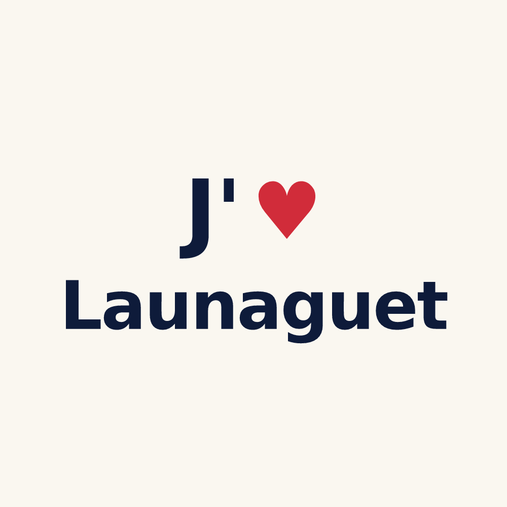 Tasse personnalisée Launaguet — design J'aime Launaguet