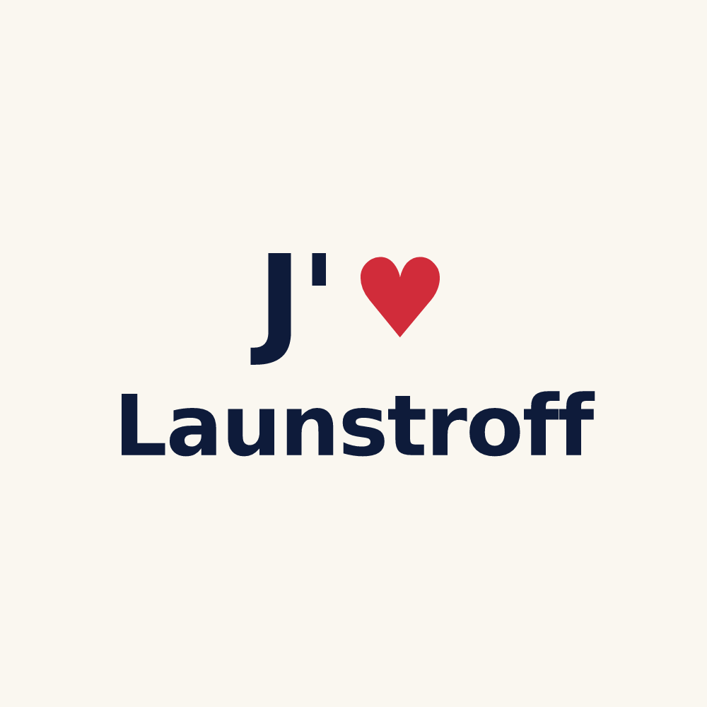 Tasse personnalisée Launstroff — design J'aime Launstroff