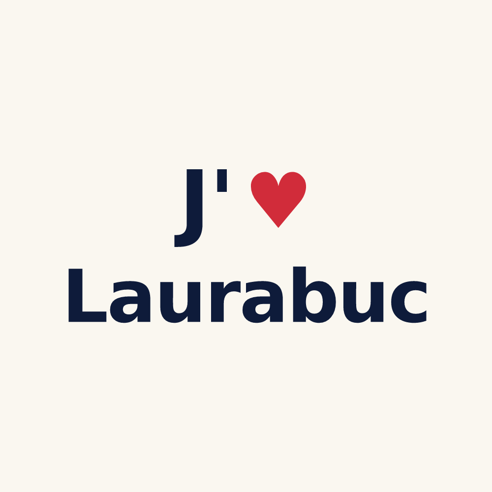 Tasse personnalisée Laurabuc — design J'aime Laurabuc