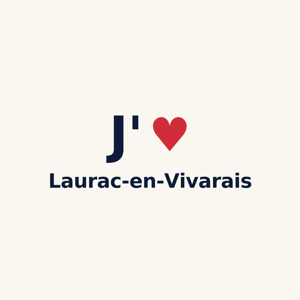 Tasse personnalisée Laurac-en-Vivarais — design J'aime Laurac-en-Vivarais