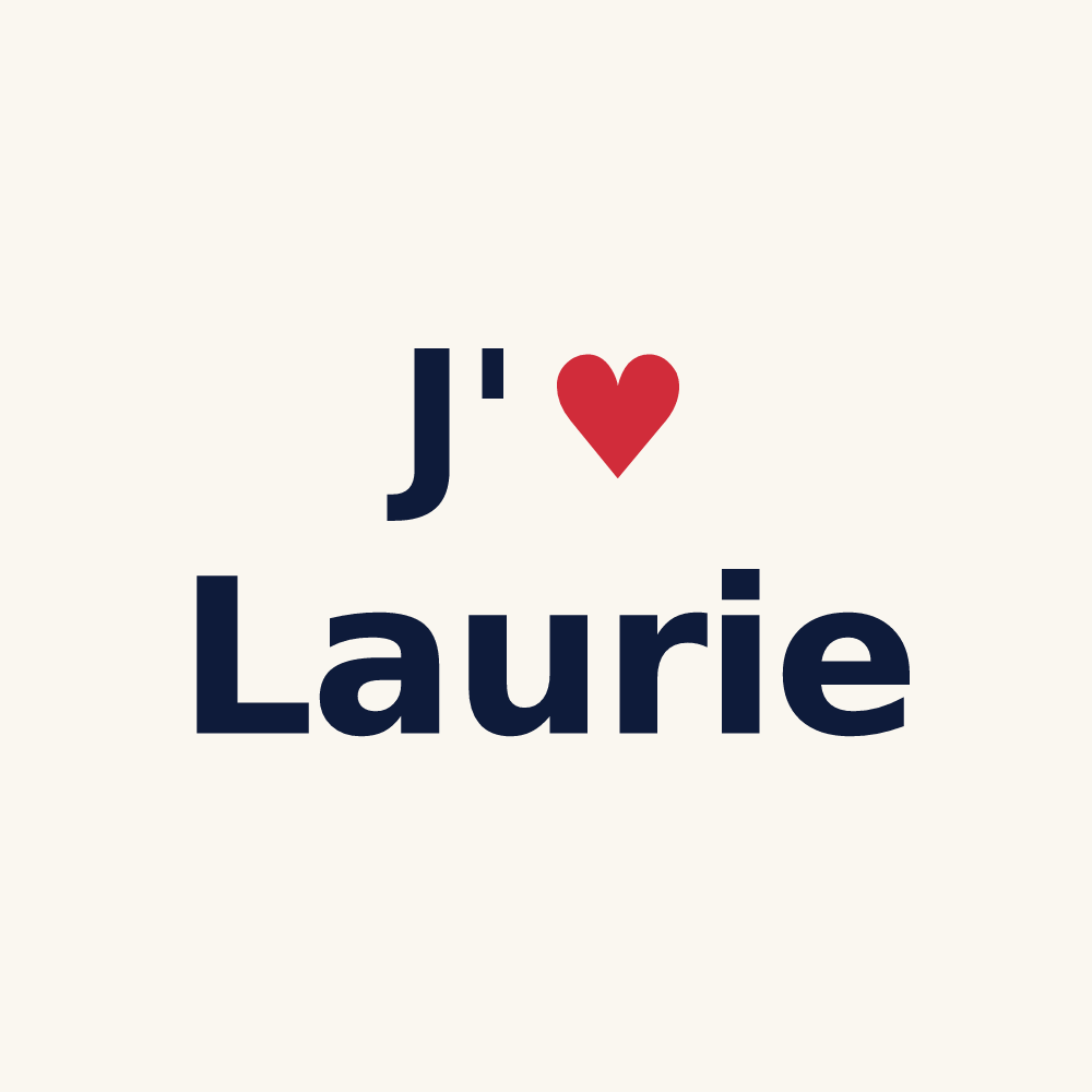 Tasse personnalisée Laurie — design J'aime Laurie