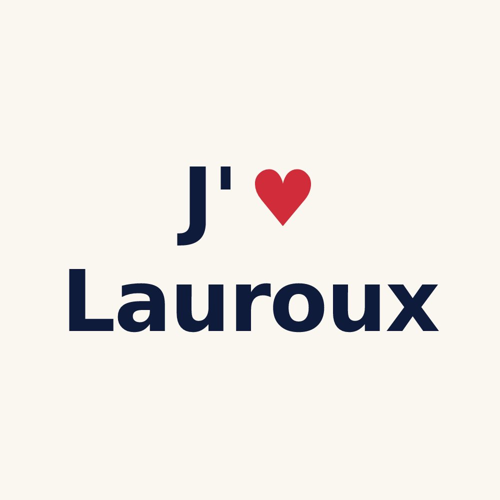 Tasse personnalisée Lauroux — design J'aime Lauroux