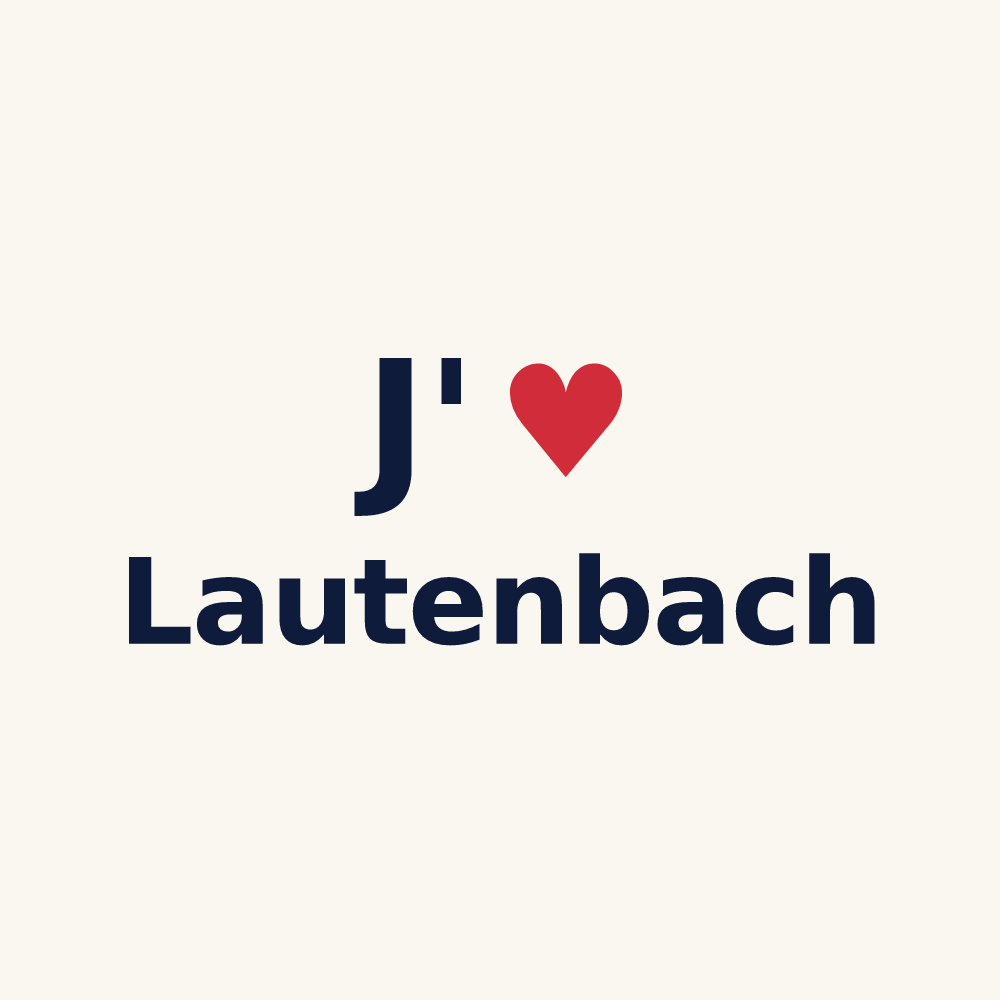 Tasse personnalisée Lautenbach — design « J'aime Lautenbach » imprimé sur la tasse