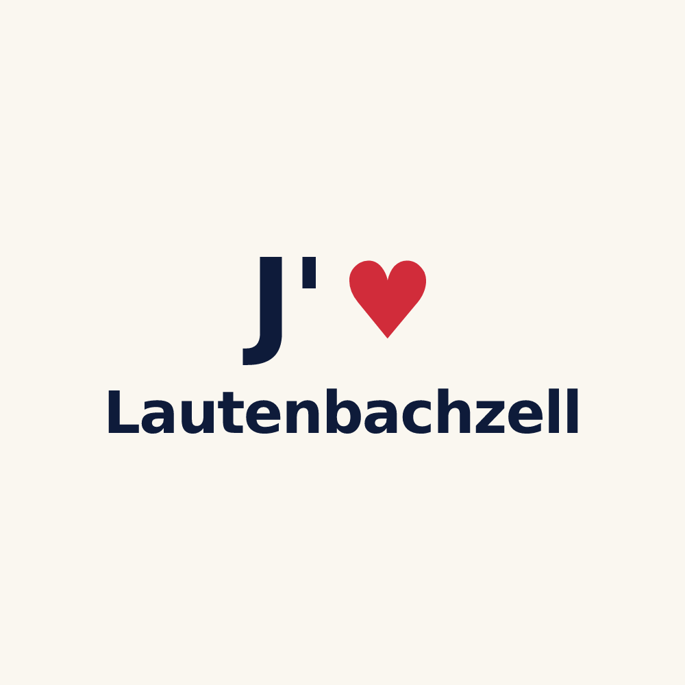Tasse personnalisée Lautenbachzell — design J'aime Lautenbachzell