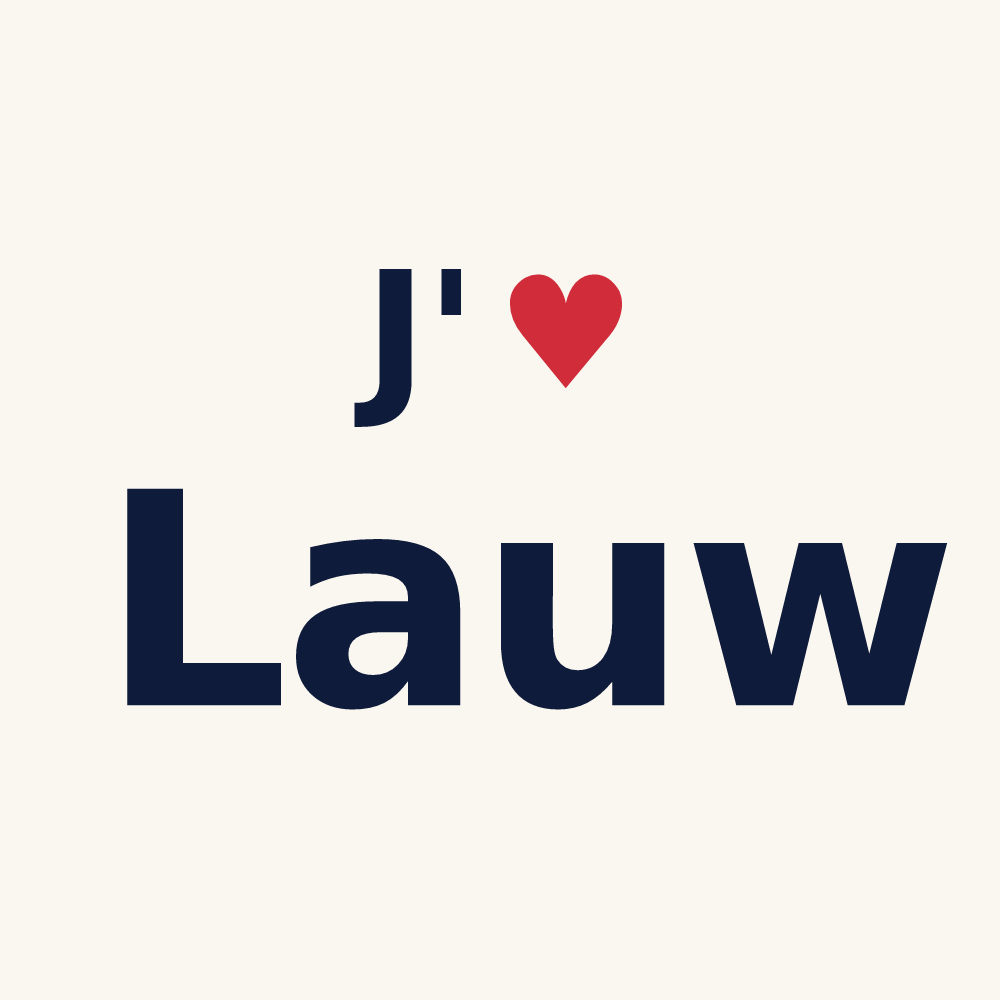 Tasse personnalisée Lauw — design J'aime Lauw